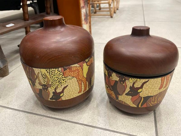 Animal Print Canister -Supplies ***