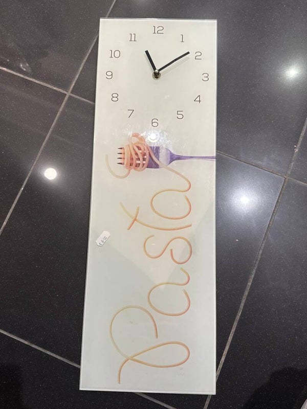 Glass kitchen wall clock- Decor ***