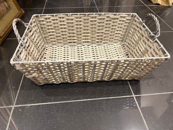Faux Rattan Basket - Decorations**
