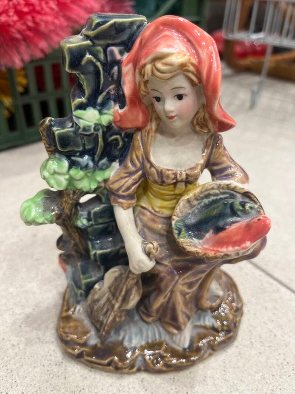 Vintage glazed ceramic figurines-Decor***