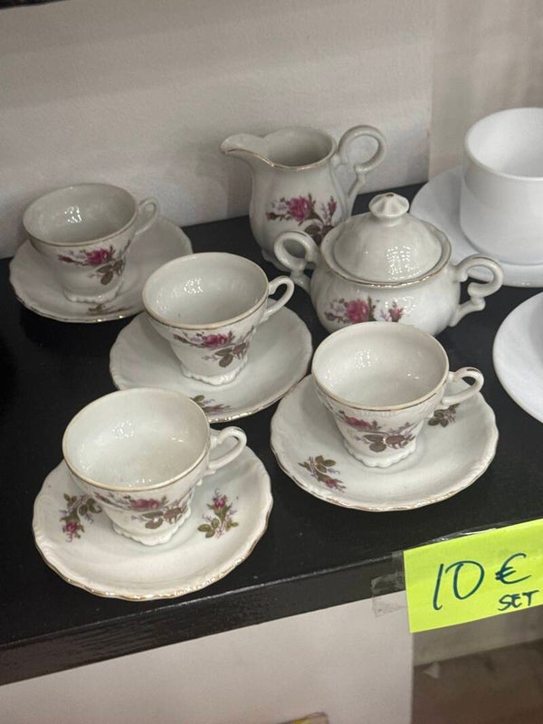Moss Rose Pattern China Tea Set - Home supplies*