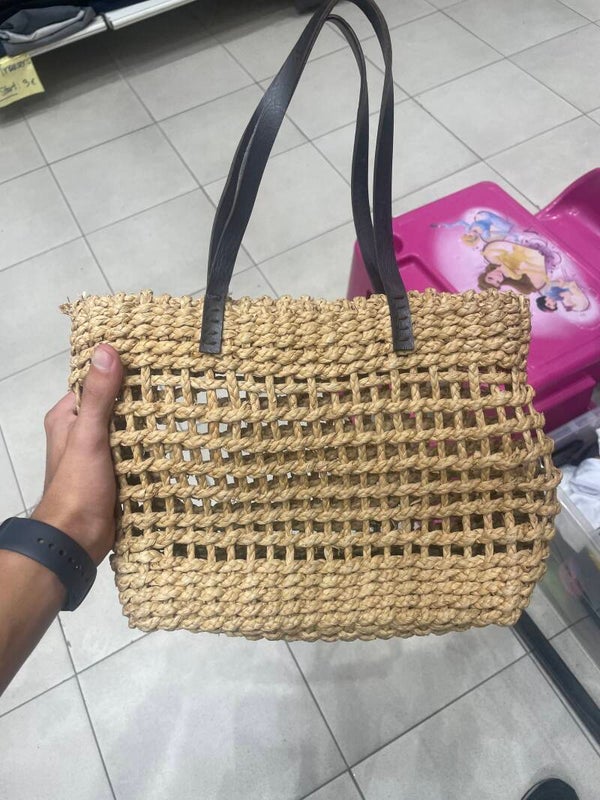 straw tote bag - bags*