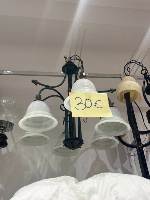 vintage multi-light hanging chandelier - Chandeliers*