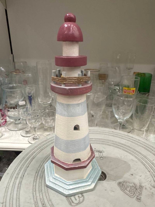Wooden Light house Figurine-Decor***