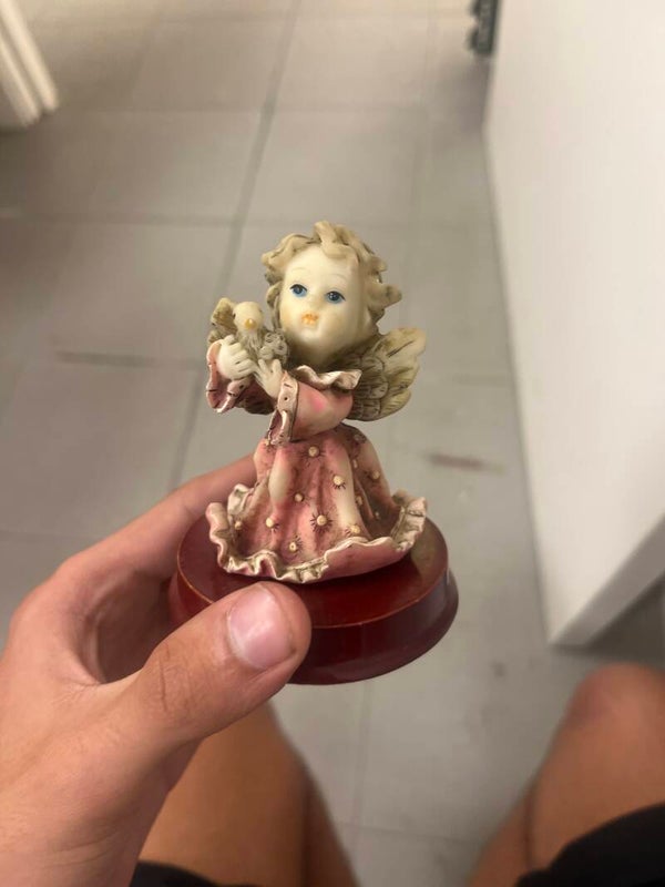 Vintage Caring Angel Figurine - Figurines*
