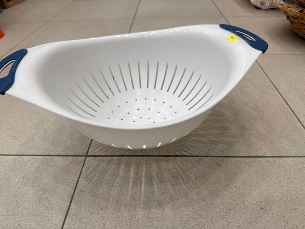 White Plastic Colander - Supplies