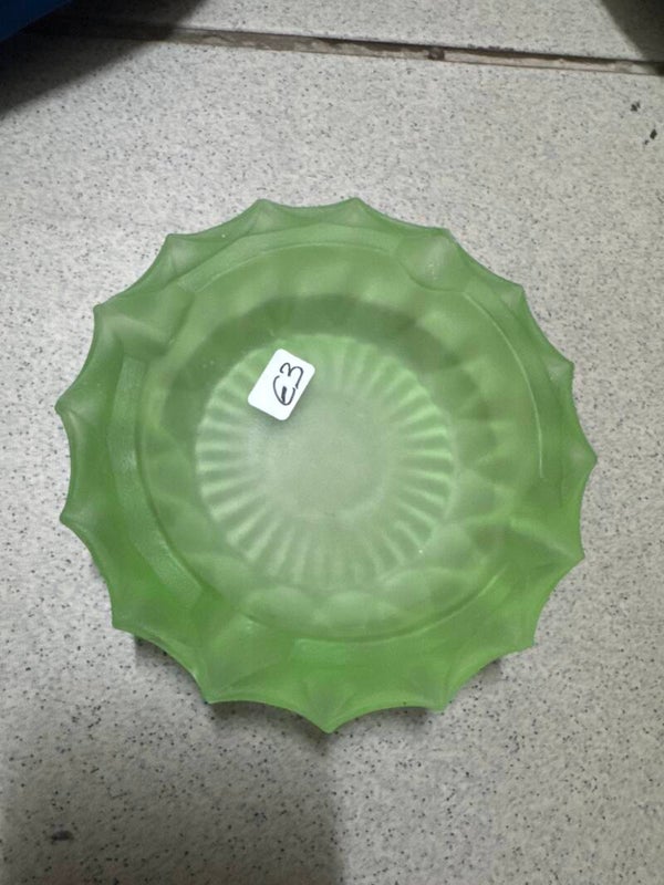 Green Glass Ashtray - Supplies