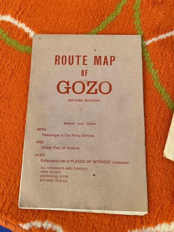 Vintage Route Map of Gozo - Collectibles