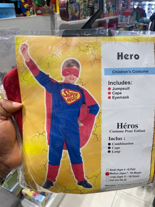 Super Hero - Size 7/10 Years - Carnival