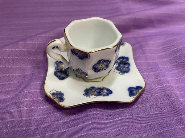 Porcelain Miniature Cup & Saucer - Collectibles