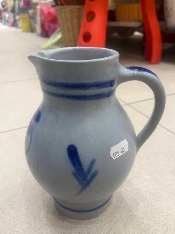 German Salt-Glazed Stoneware Creamer - Decor