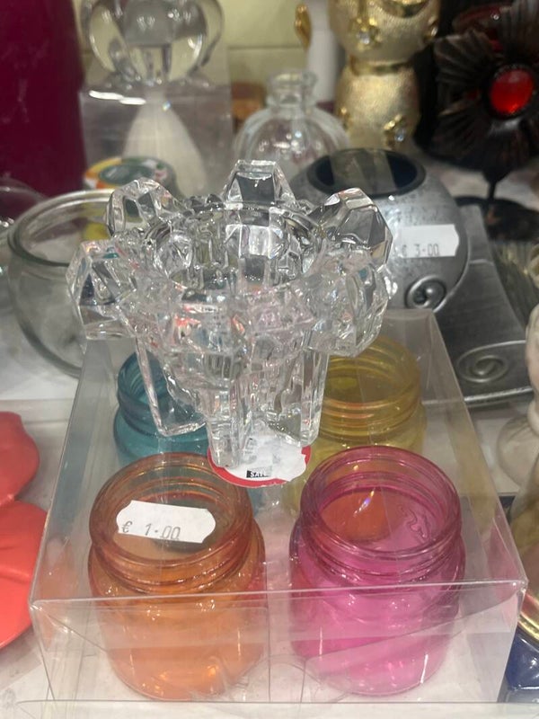 clear crystal candle holder - Decor*