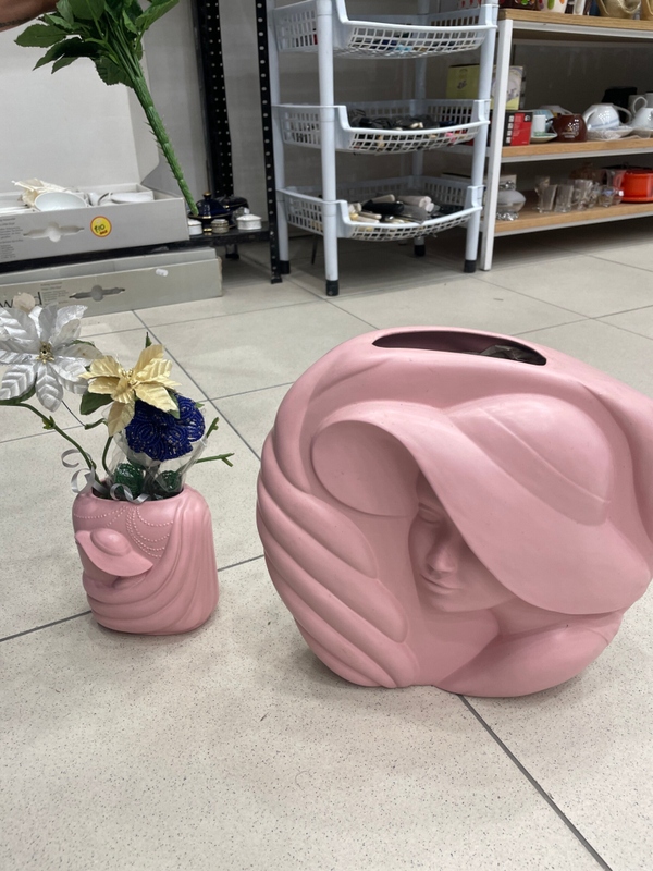 Pink Ceramic Vases Set - Decor