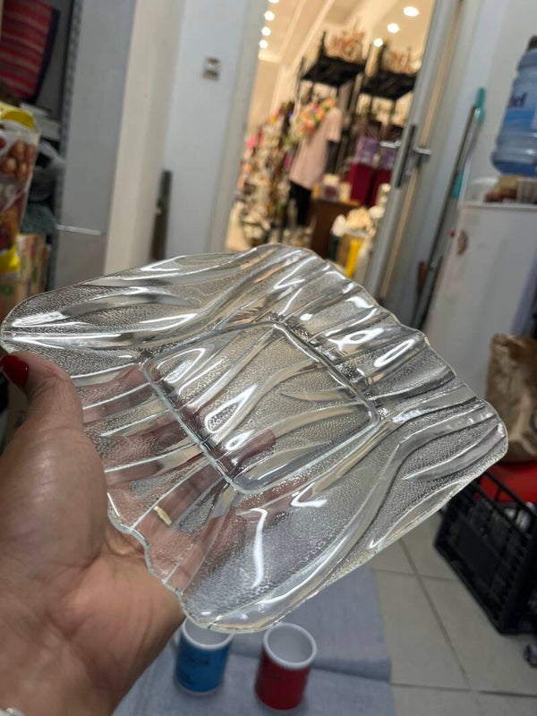 Clear Glass Square Plate - Supplies