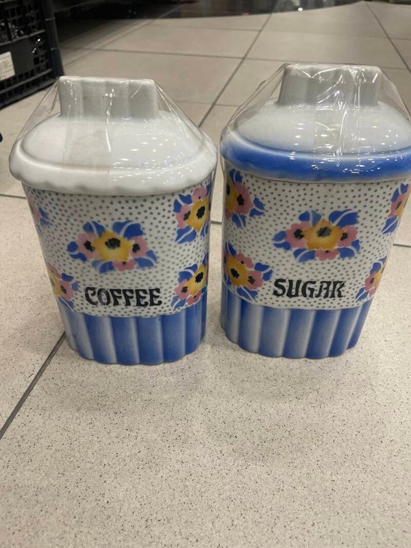 Coffee & Sugar ceramic jar- Supplies ***