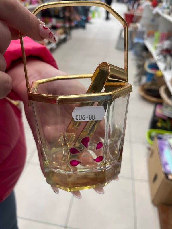 Clear Glass Ice Bucket - Supplies