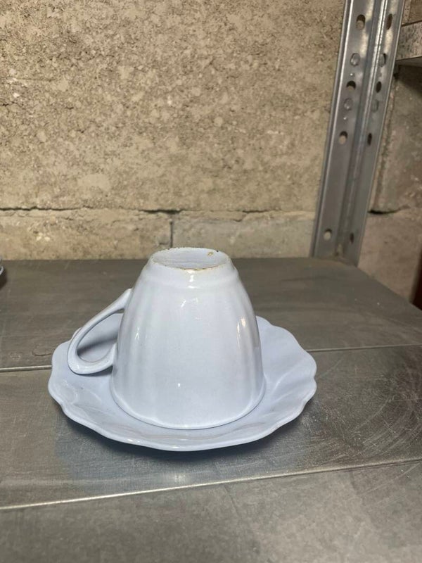 Ceramic Teacup and saucer- glasses*