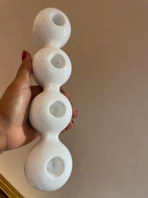 Porcelain Candle Holder x 4 - Candles
