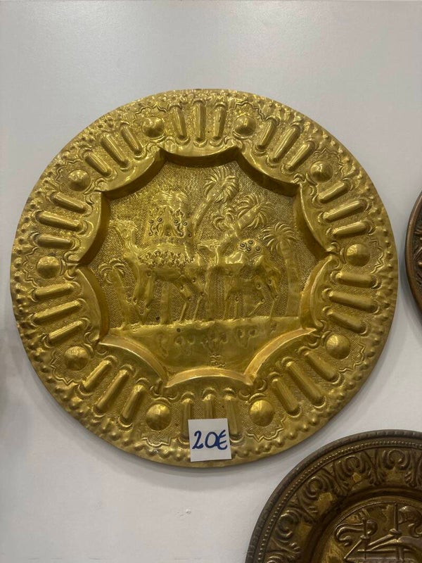 Very Large Brass Wall Plate - Brass