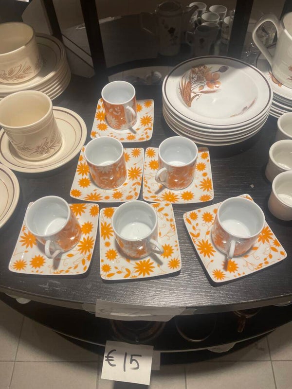 vintage, mid-century modern espresso cups - Supplies*