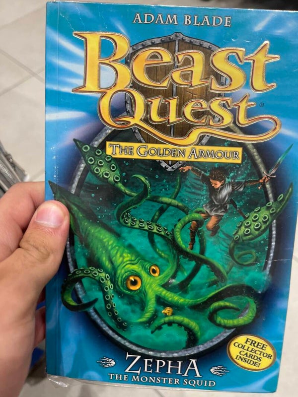 Beast Quest The Golden Armour Zepha The monster Squid - Books*