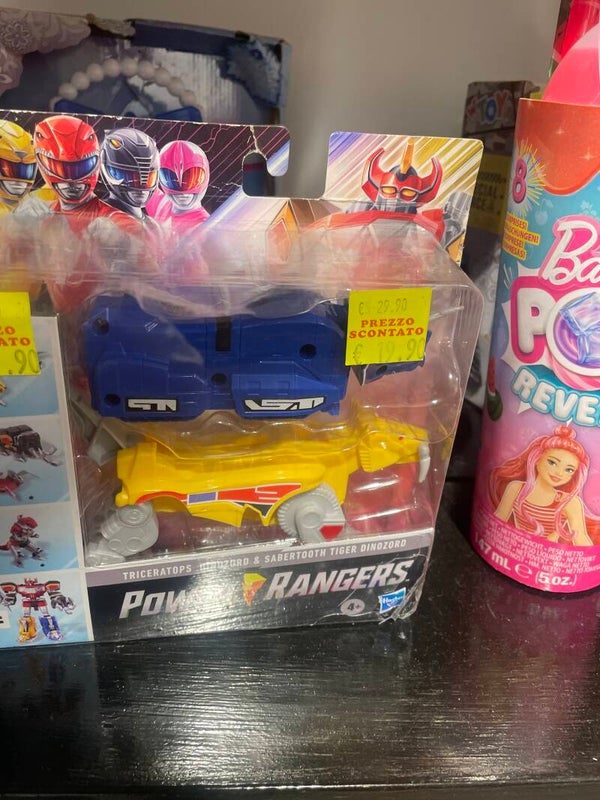 Power Rangers Triceratops and sabertooth tiger Dinozord - toys*
