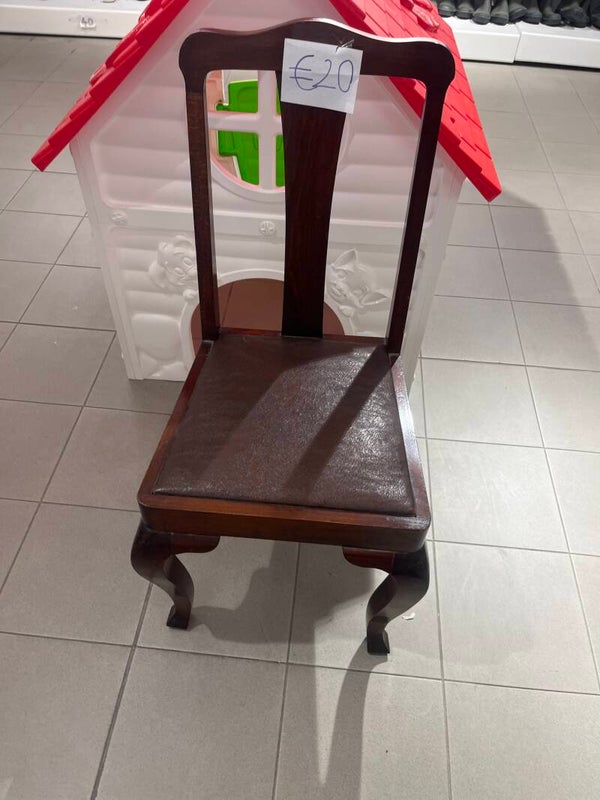 wooden Queen Anne-style side chair - Furniture*