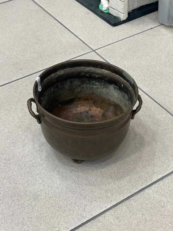 Footed Brass Pot - Brass