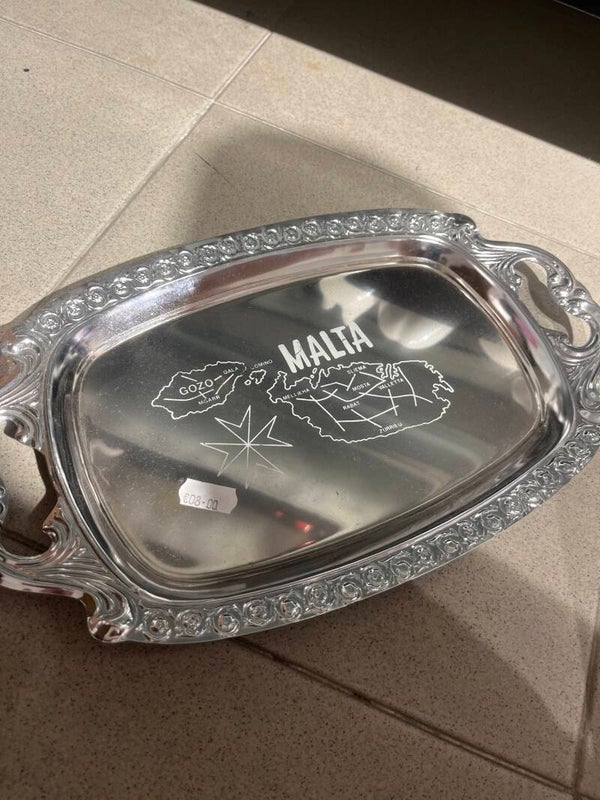 Malta Silver Tray Souvenir - Collectibles