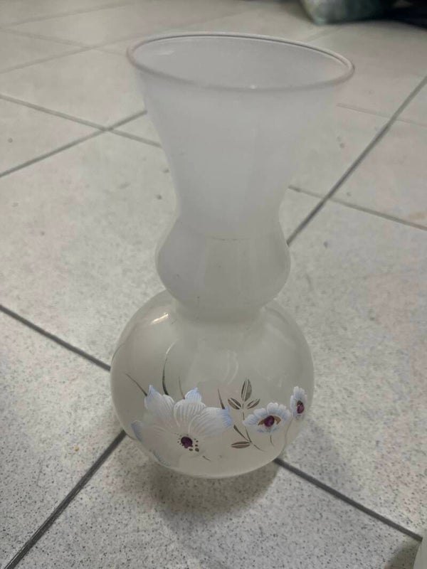 Vintage frosted satin vase- Vase***