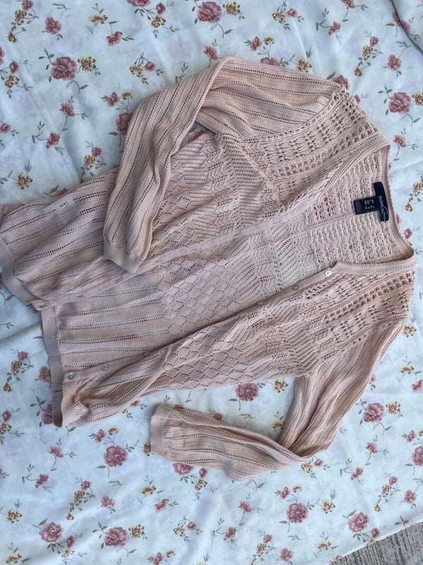 Women mango knitted cardigan small size