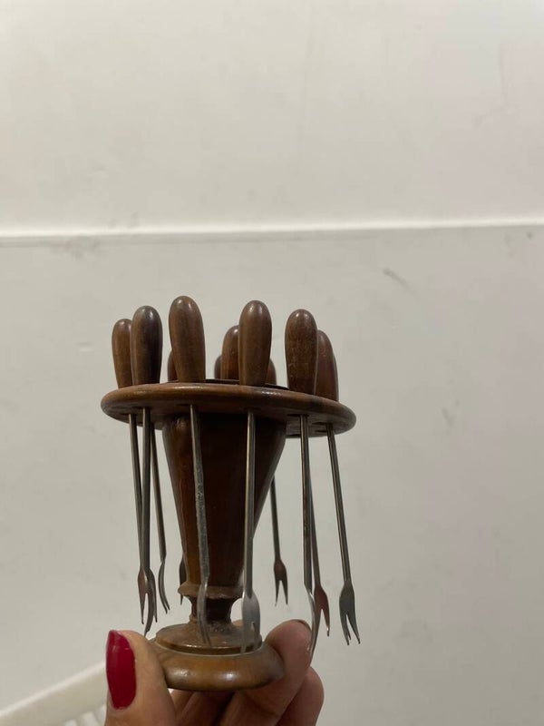 Wooden Cocktail Carousel Of Forks - Supplies