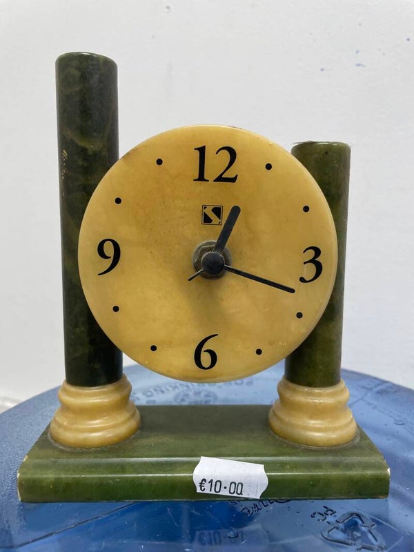 Vintage Marble Table Clock - Vintage