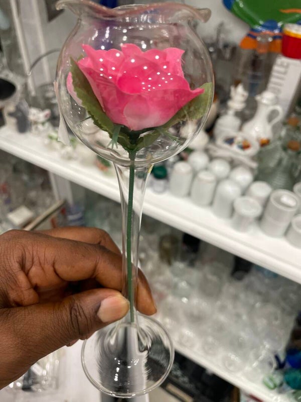 Decorative Glass with flower-Decor***