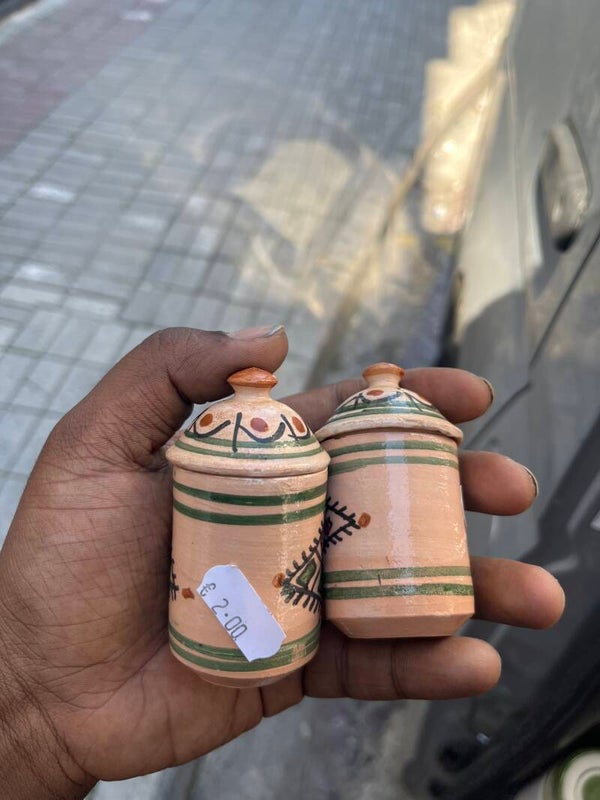 Hand painted ceramic jars - decor***