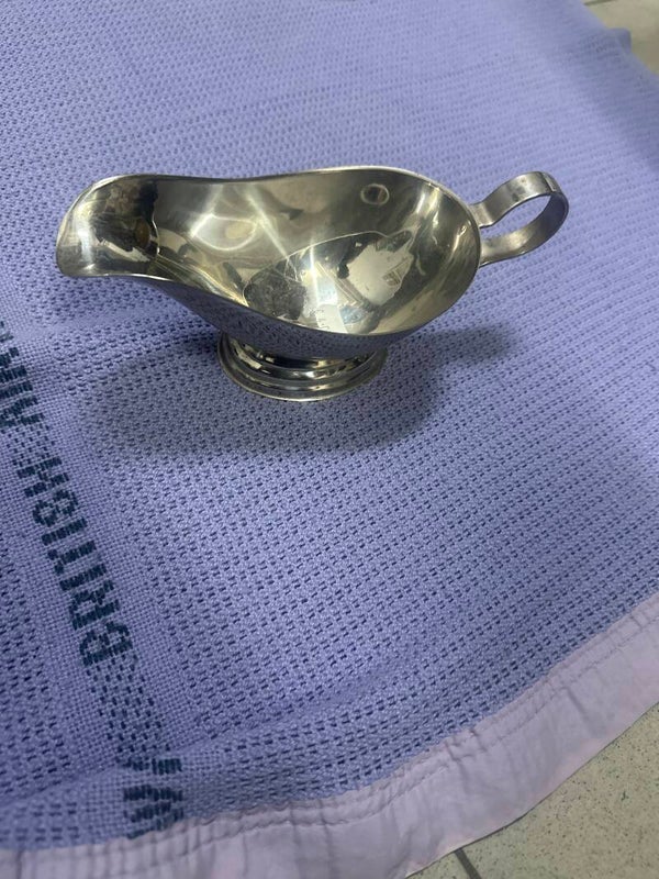 vintage silver-plated sauce boat - Supplies*