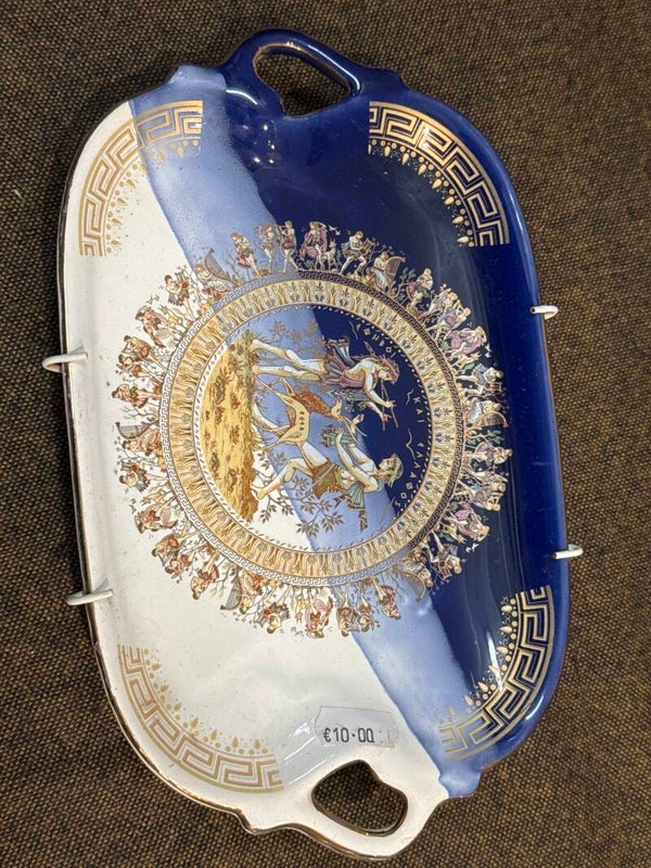 Porcelain Twin-Handled Dish - Decor