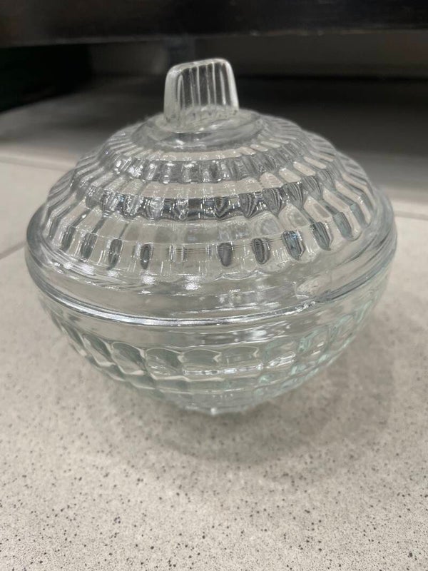 Vintage glass sugar bowl-Decor*