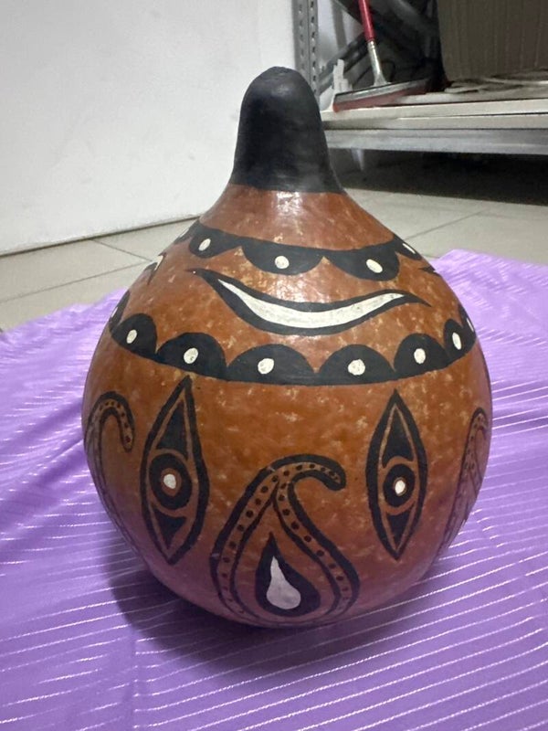 African handmade carved gourd- Decor ***