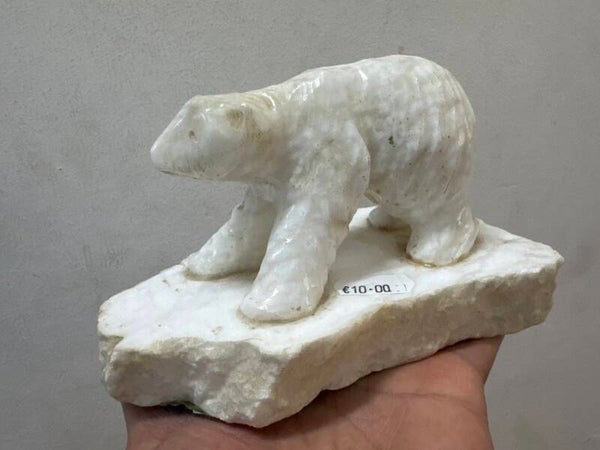 White Marble Polar Bear - Figurines