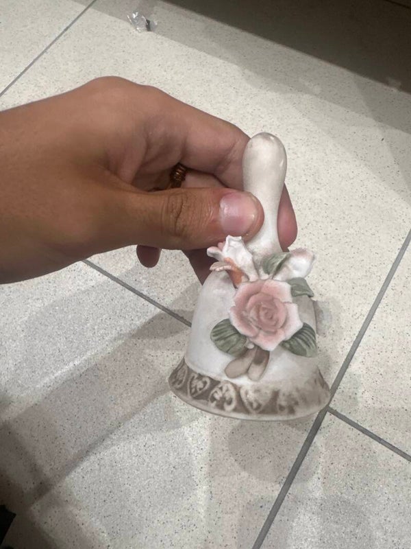 white ceramic bell - decor*