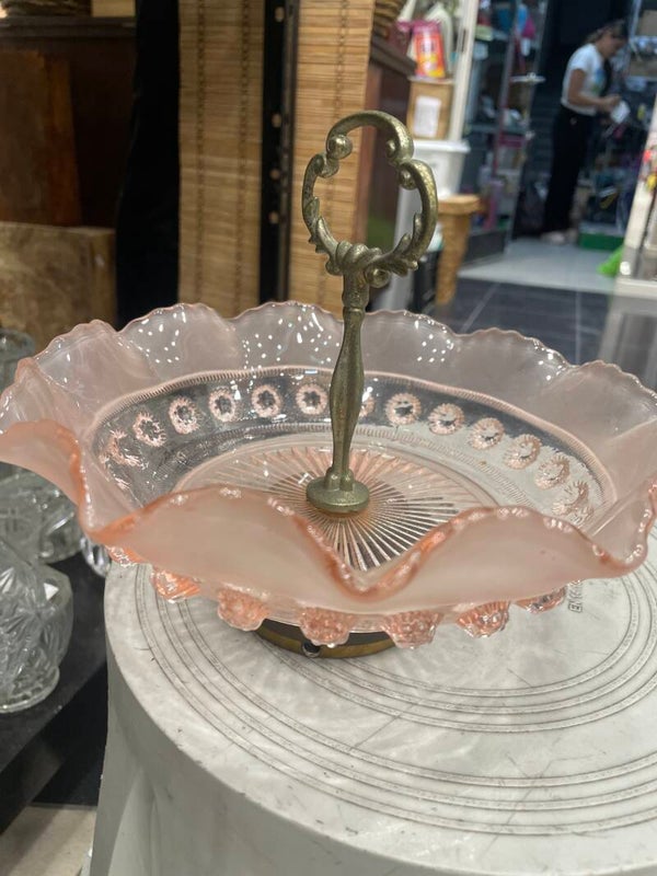 Rose Glass Centre Piece - Decor