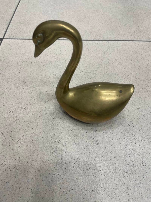 vintage brass swan figurine-brass***