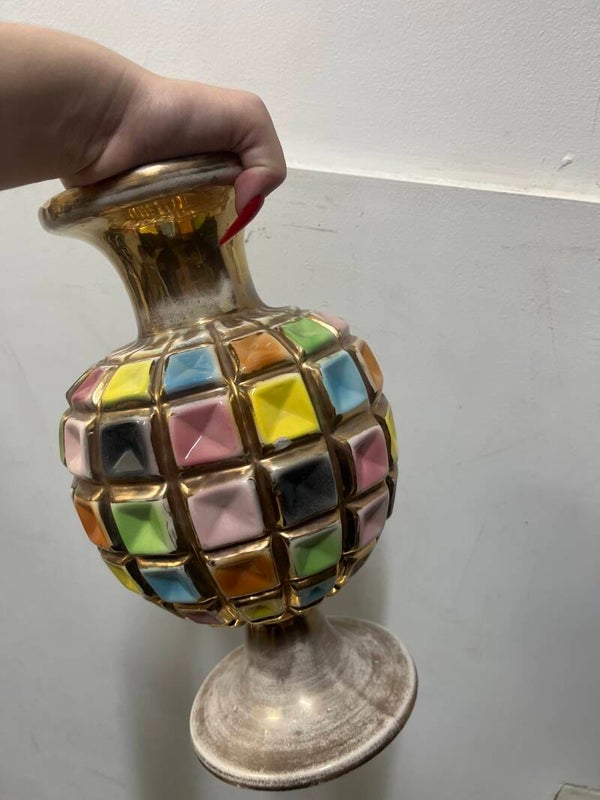Ceramic Colourfull Vase - Vintage