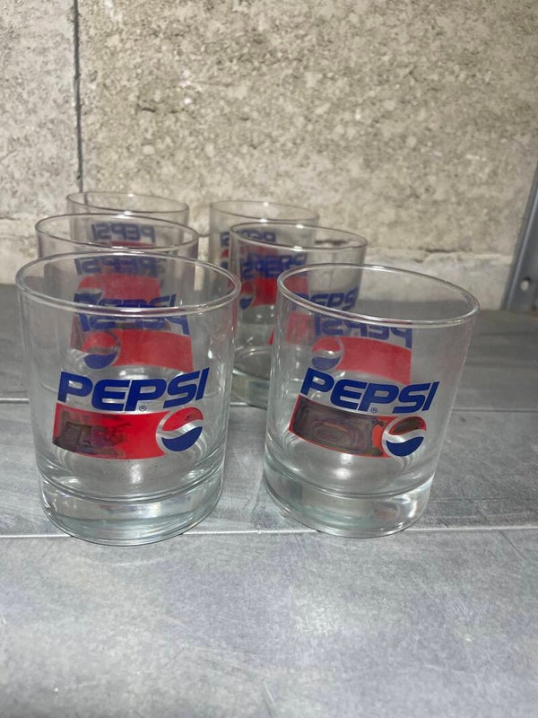 Pepsi Drinking glass x6 -glasses *