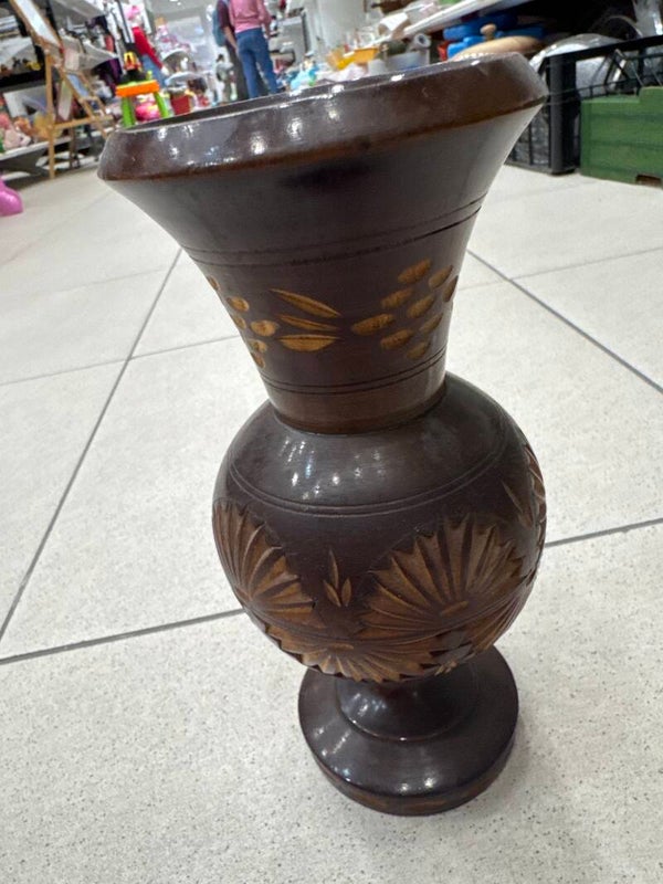 Handmade Wooden Vase - Decor