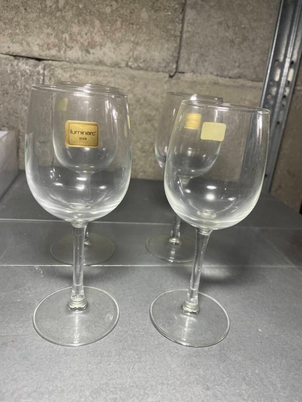Stemmed Wine Glass x4-glasses *