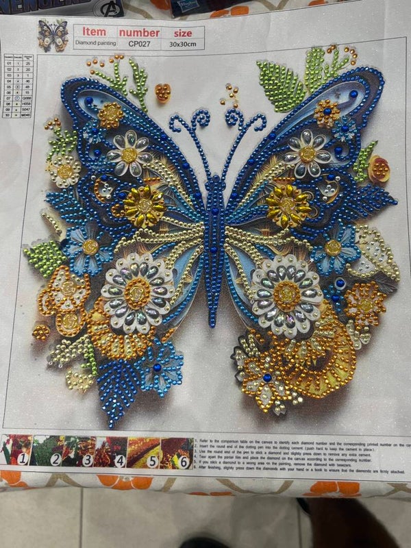 5D Butterfly - Diamond Painting - Crafts