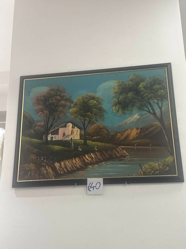 rustic lakeside landscape Painting - Decor*