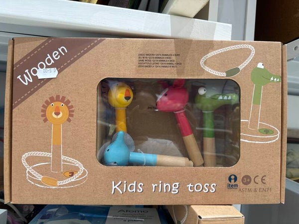 Wooden Kids Ring Toss Game - New - Babies